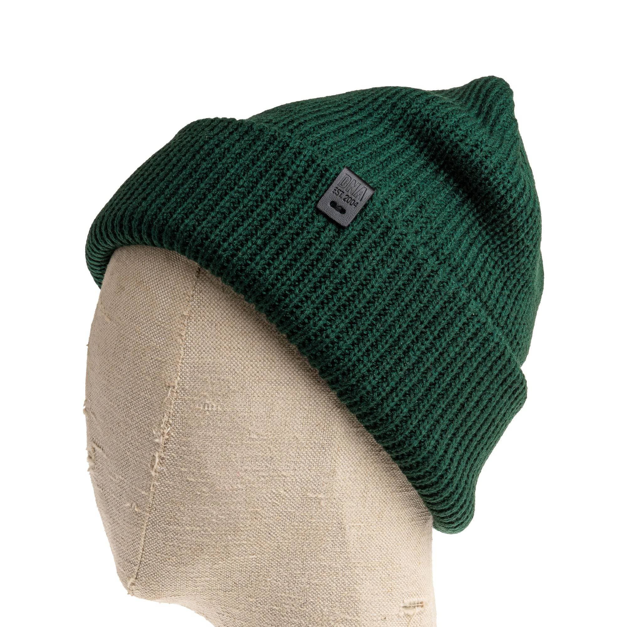 Wythe Ribbed Knit Beanie - Forest - DNA Footwear