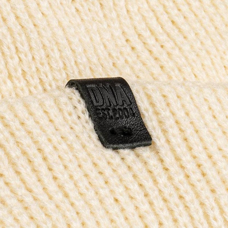 Wythe Ribbed Knit Beanie - Ivory - DNA Footwear