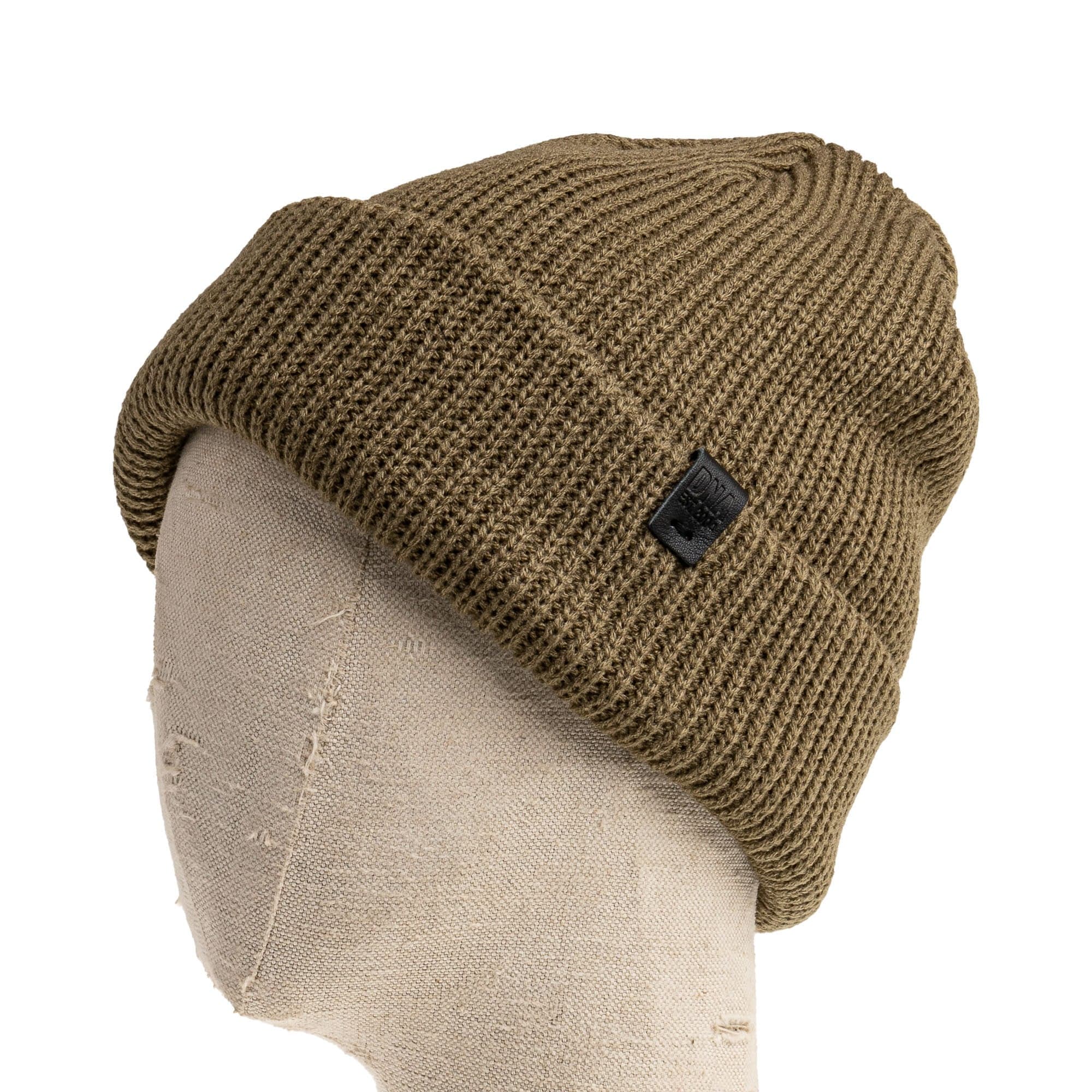 Wythe Ribbed Knit Beanie - Military - DNA Footwear