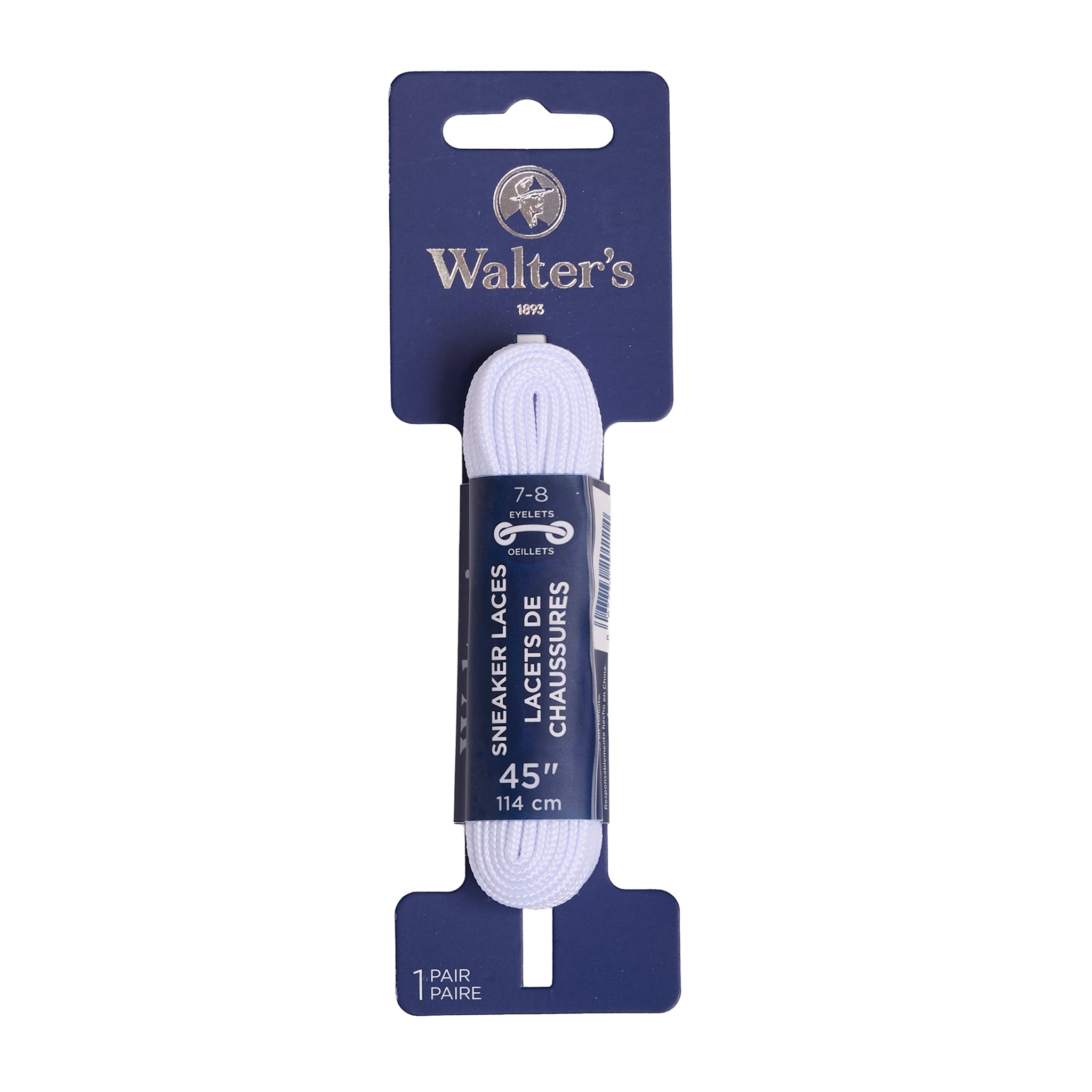 45" Flat White Laces