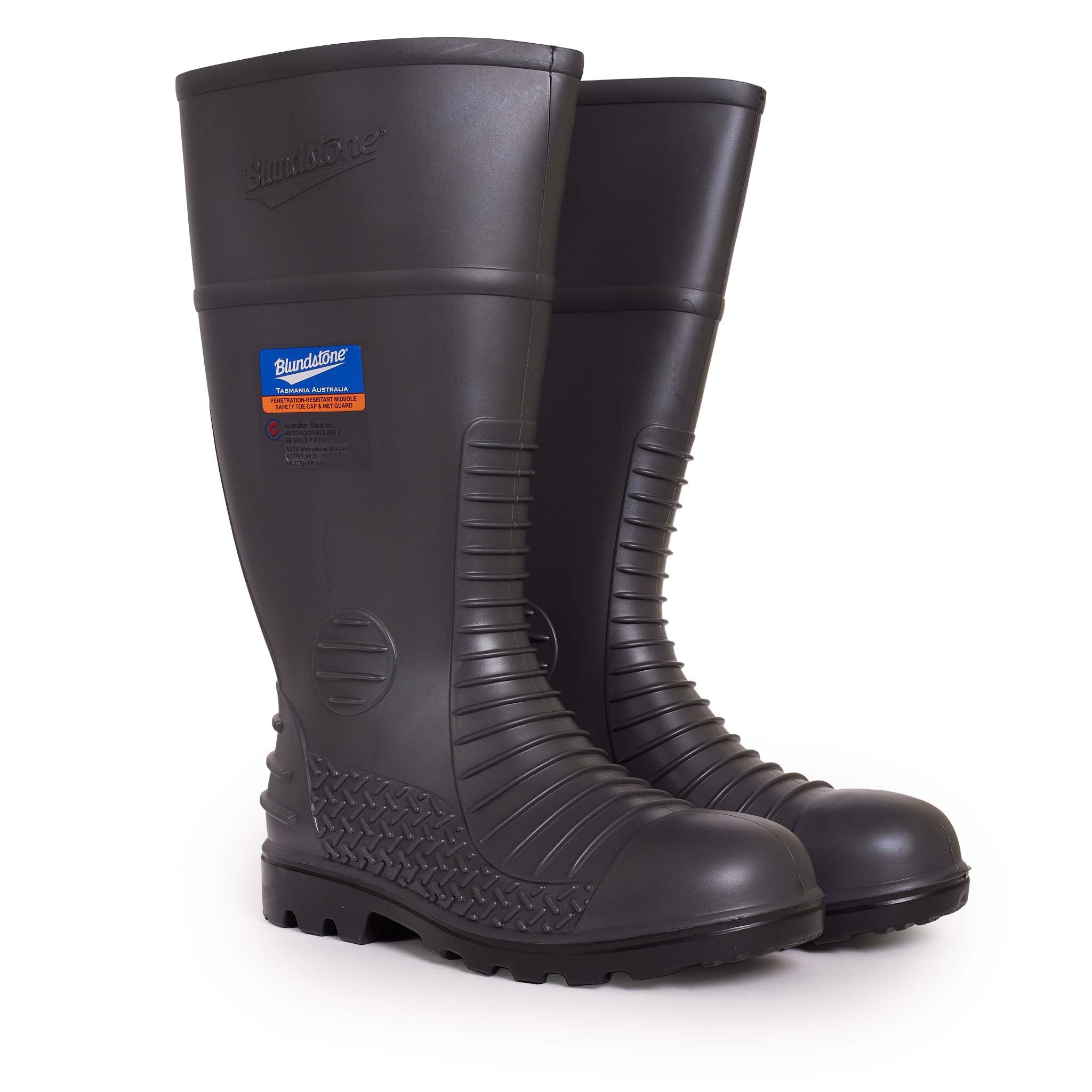 Unisex Gumboot With Steel Toe - Grey