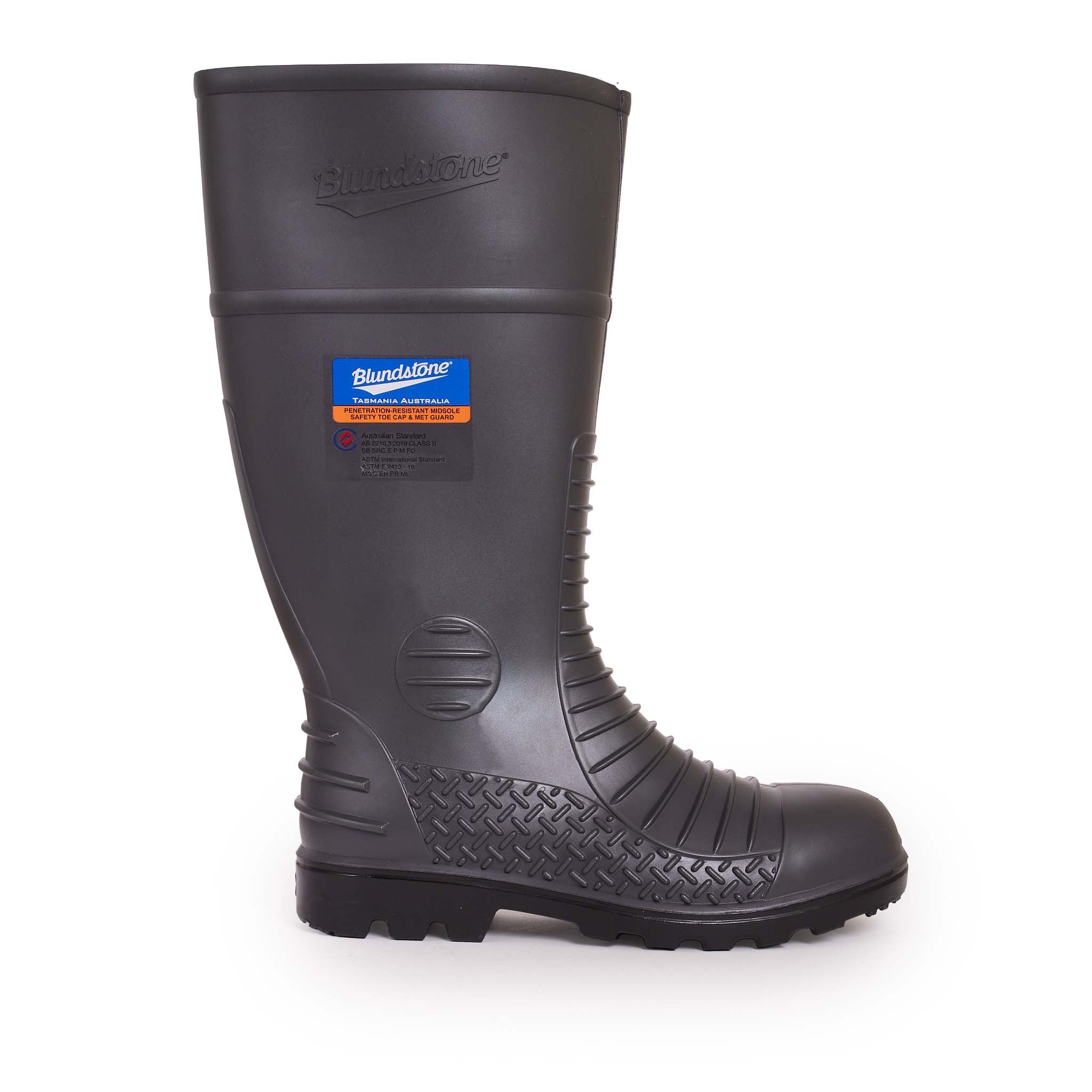 Unisex Gumboot With Steel Toe - Grey