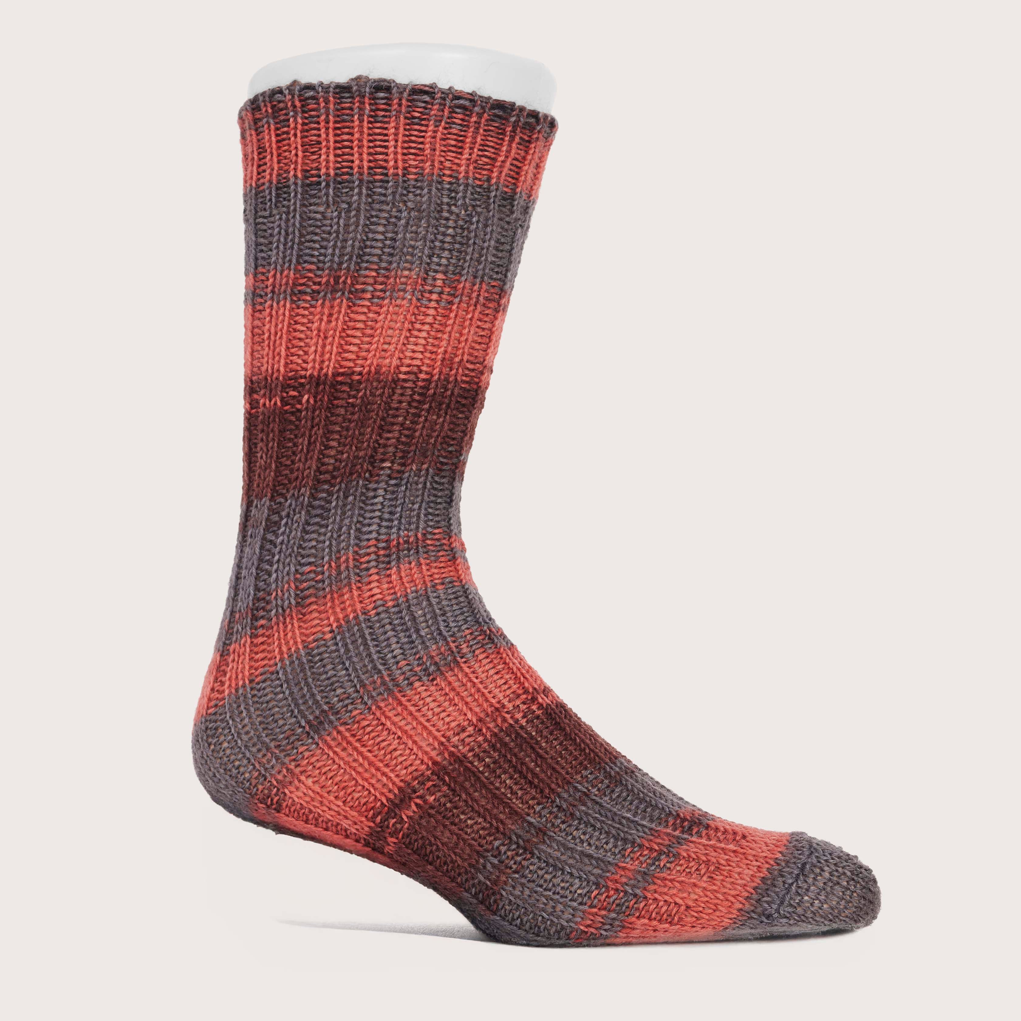 Men's Mix Pattern Sock - Brown